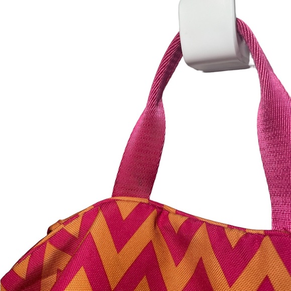 VERA BRADLEY XL backpack Retired print orange and pink chevron - Picture 7 of 8